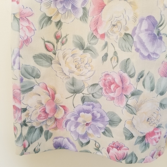 VINTAGE Margaret Smith Floral Midi A-line Skirt Size Vint 10 - Picture 9 of 10